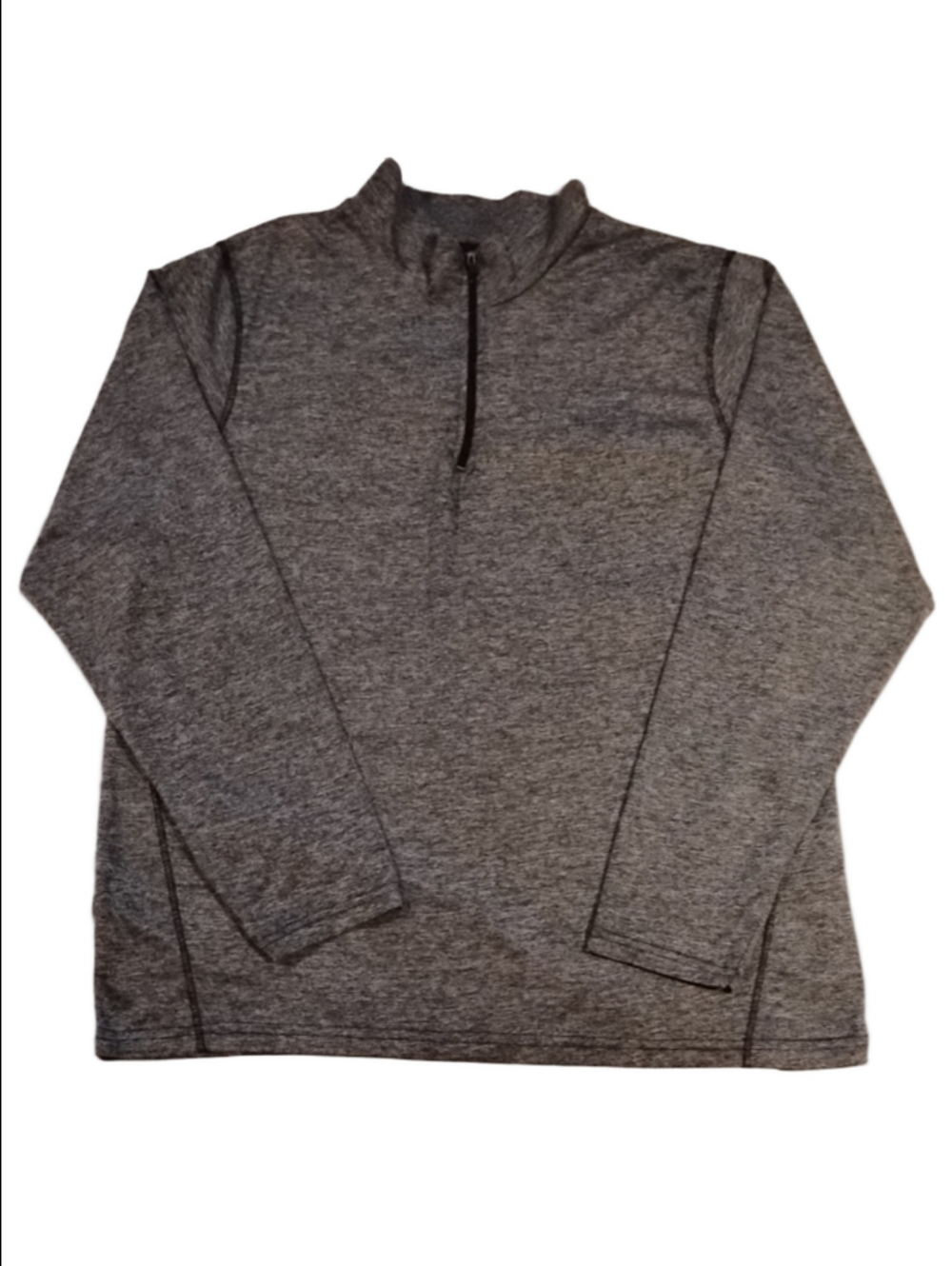 Real Essentials Heather Gray Lightweight Quarter Zip Pullover